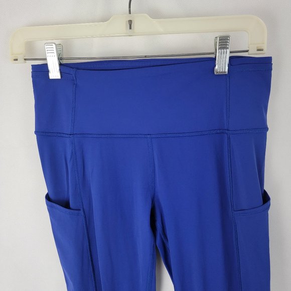 LULULEMON Womens 6 Fast & Free 7/8 Tight II Nulux BLUE Non Reflective *READ* - Picture 2 of 16